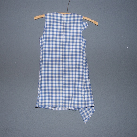 New CAT & JACK Blue+White Gingham Plaid Dress - Picture 4 of 7